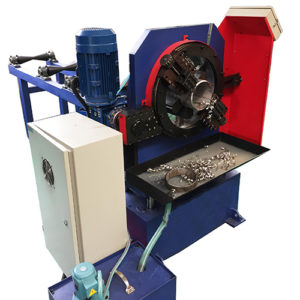 stationary pipe cutting and beveling machine